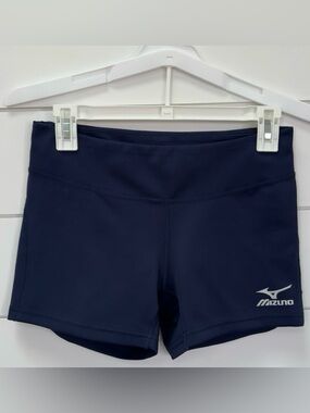 Mizuno Victory Volleyball Shorts Womens Medium Navy Blue Compression